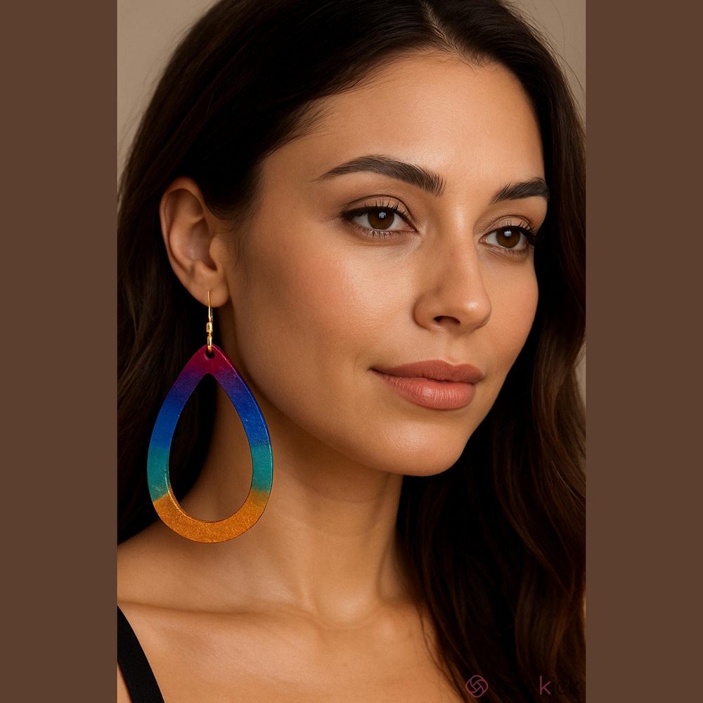 Multicolor Teardrop Earrings